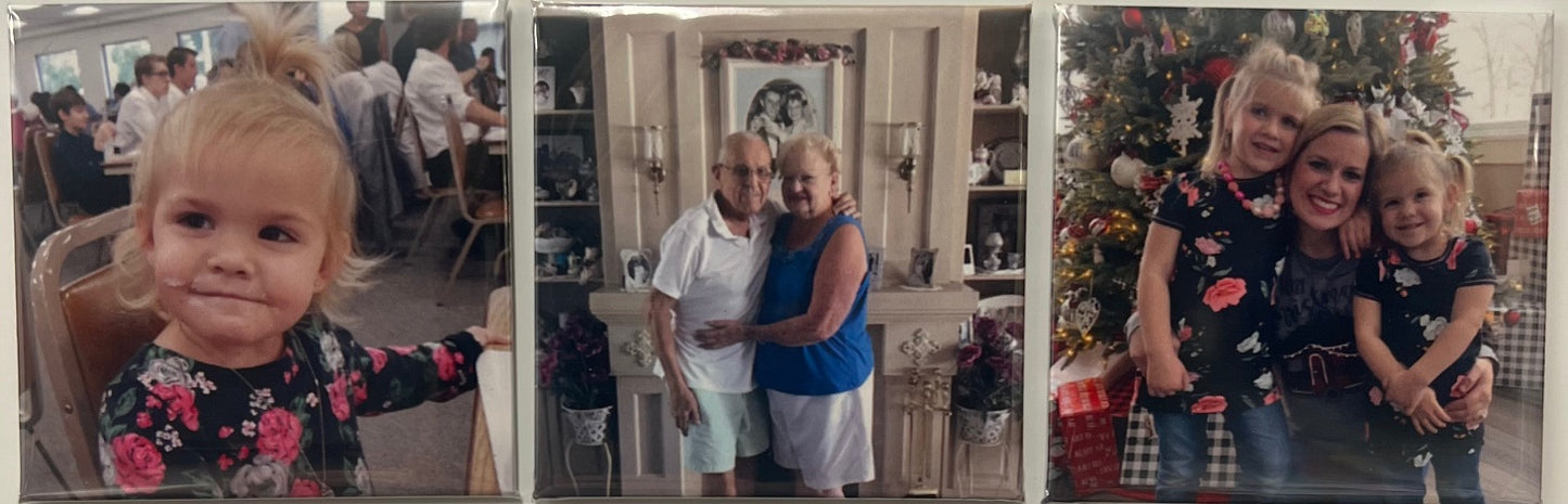 3 Pack 2.5"x 2.5" Photo Magnet