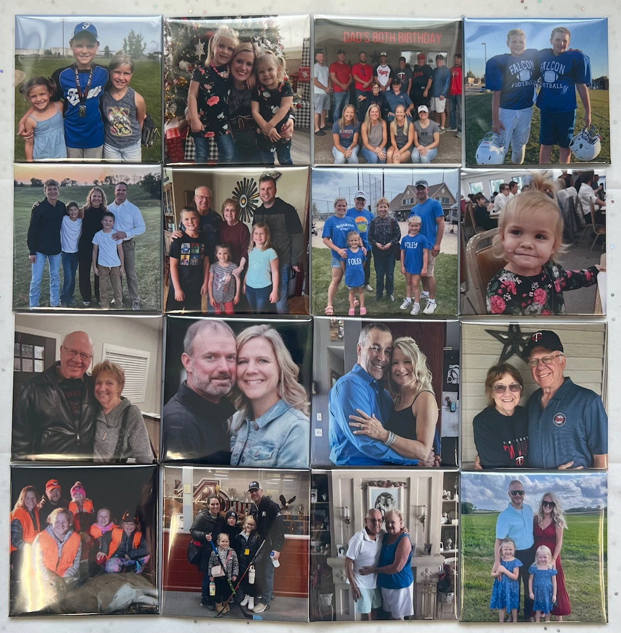 18 pack- 2.5"x2.5" Photo Magnets