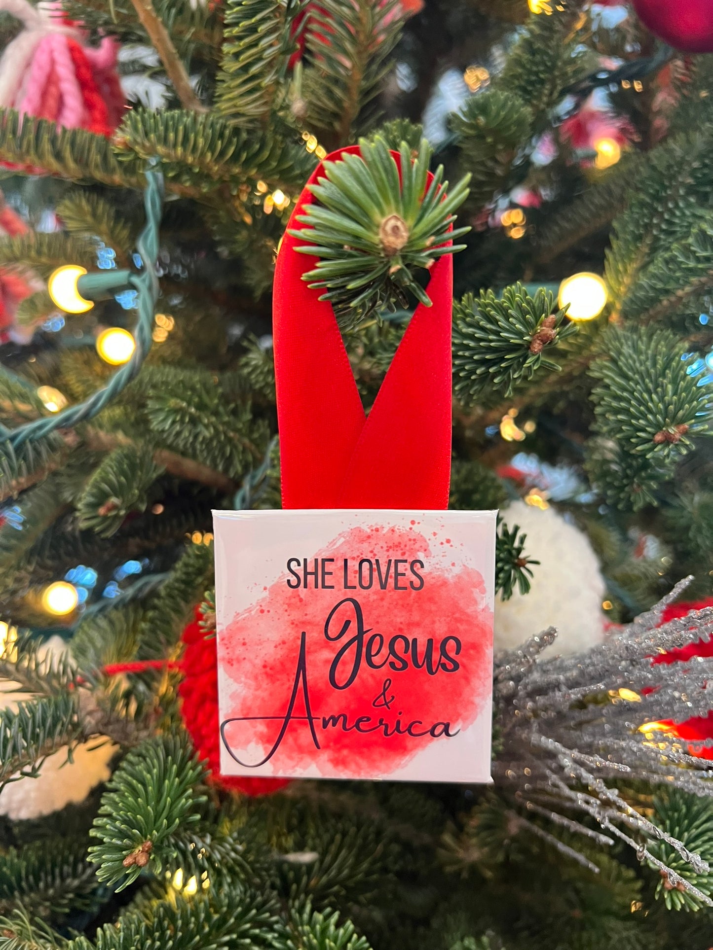 1 Pack 2.5"x 2.5" Photo Magnet Ornament