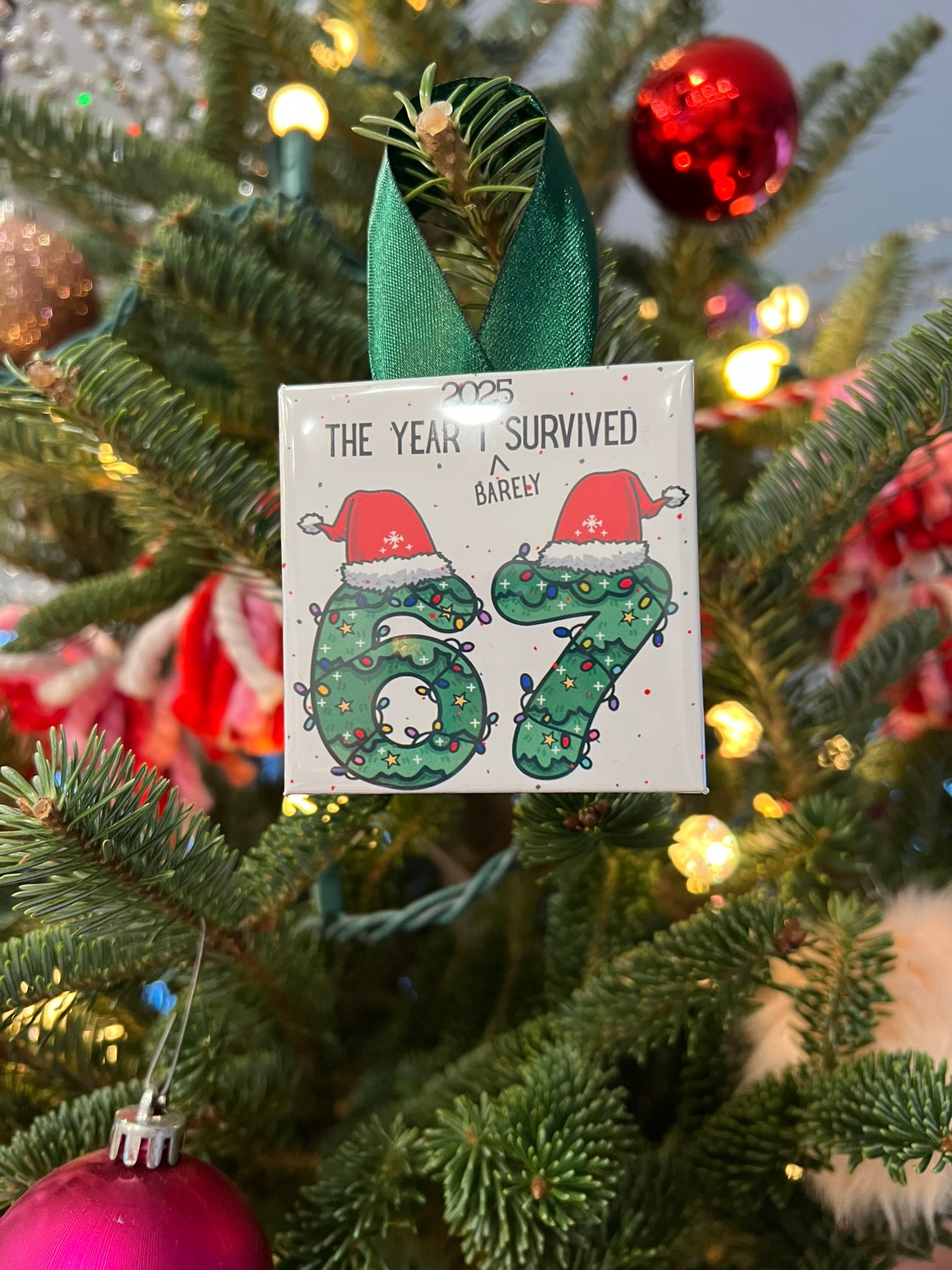 1 Pack 2.5"x 2.5" Photo Magnet Ornament