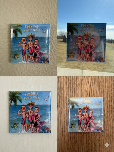 18 Pack 2.5"x 2.5" Photo Restickable Tile